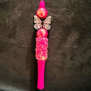 Pink Butterfly Pen